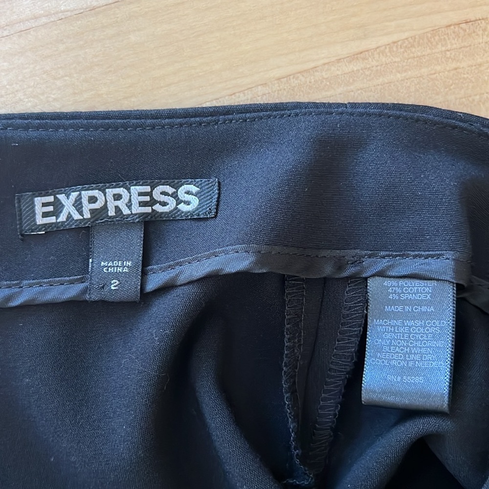 Express Black Asymmetrical Mini Skirt Skort (Shorts underneath), 2 - Picture 5 of 5